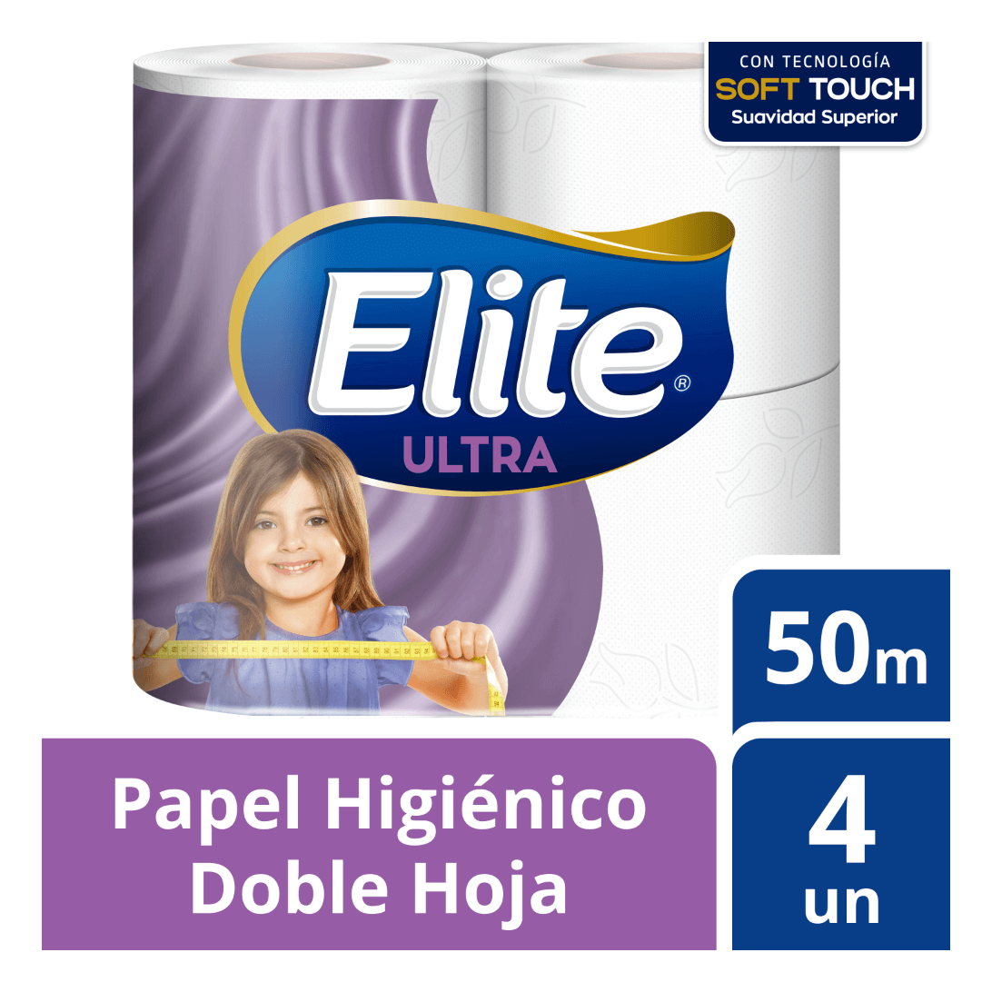 Papel Higiénico Elite Mega DH 4x50 mts x Manga (32 Rollos)