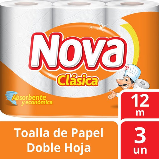 Toalla de Papel Nova Clásica 3x12 mts