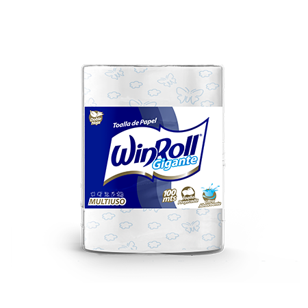 Toalla de Papel Winroll Gigante Azul 100 mts DH (6 Rollos)