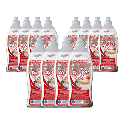 Caja Alcohol Gel Active 500ml x 12U con ISP