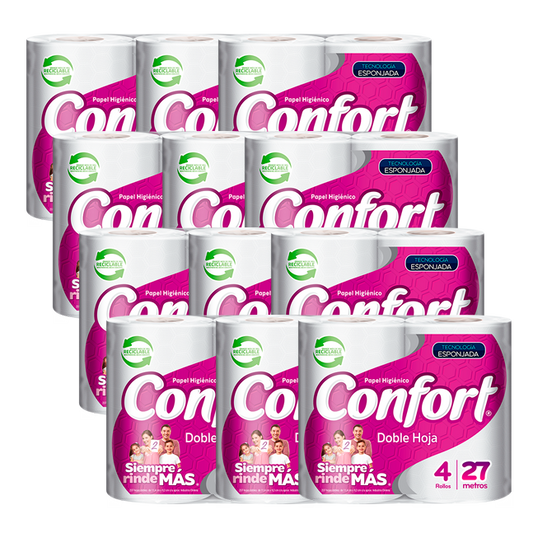 Papel Higiénico Confort DH 4x27Mt x Manga (48 Rollos)