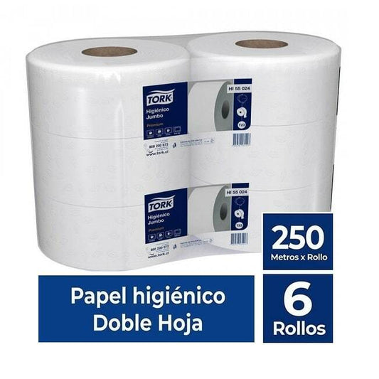 Papel Higienico Tork 6x250 DH mts