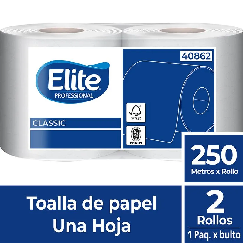Toalla de Papel Elite 2x250 mts