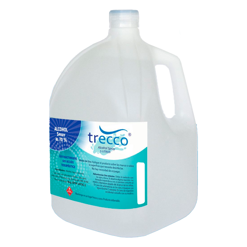 [A7B0178] Alcohol 70 Bidón 5 Litros Reg. ISP Trecco