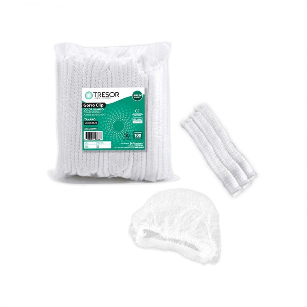 Cofias 100 Unidades Tresor (Gorro Clip)