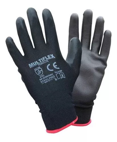 [GGH0304] Guante goma hilo negro