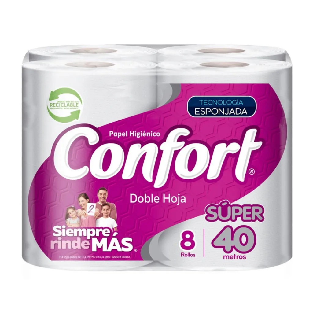 [PHC0230] Papel Higiénico Confort DH 8x40Mt x Manga (32 Rollos)