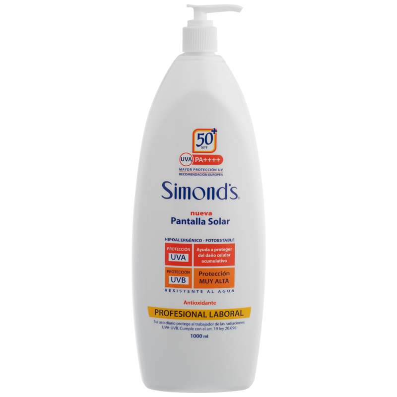 Protector Solar Simonds SPF 50+ 1 Litro