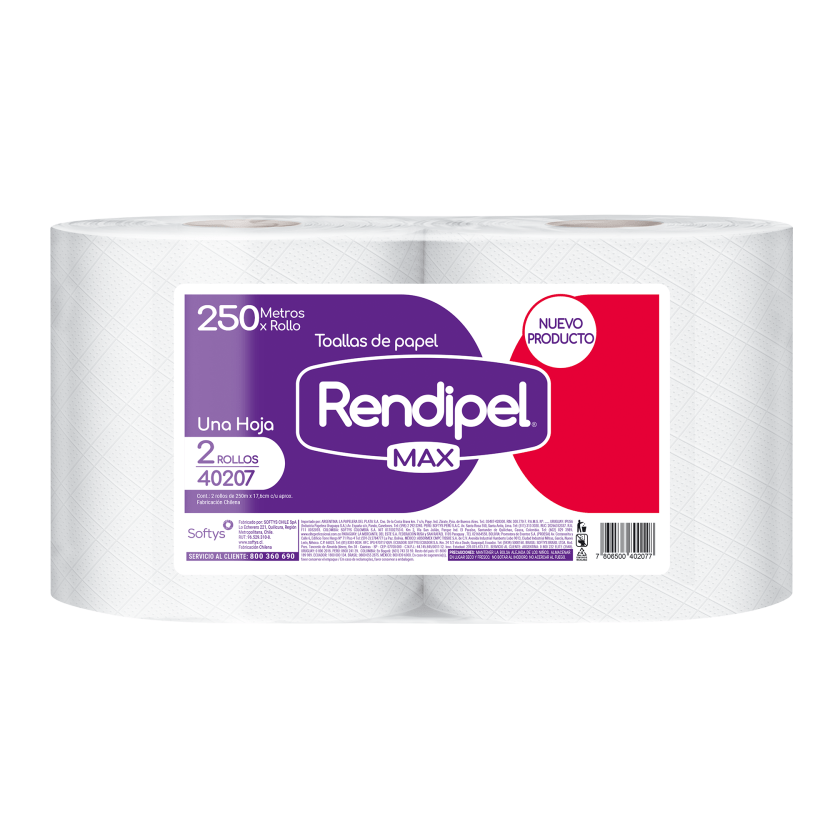 [TDP0203] Toalla de Papel Rendipel Pro 2x250 mts HS