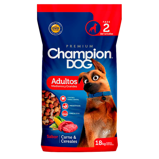 [CDA0173] Champion Dog Adulto 18Kg Carne y Cereales