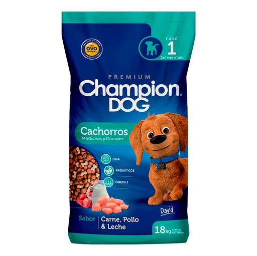 [CDC0174] Champion Dog cachorro 18Kg Carne Pollo y Leche