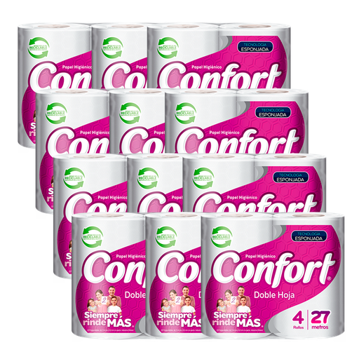 [PHC0263] Papel Higiénico Confort DH 4x27Mt x Manga (48 Rollos)