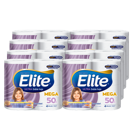 [PHE0146] Papel Higiénico Elite Mega DH 4x50 mts x Manga (32 Rollos)