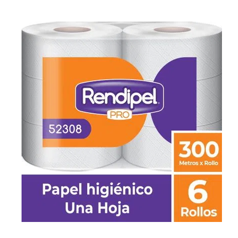 [PHR0153] Papel Higiénico Rendipel Pro 6x300 mts HS