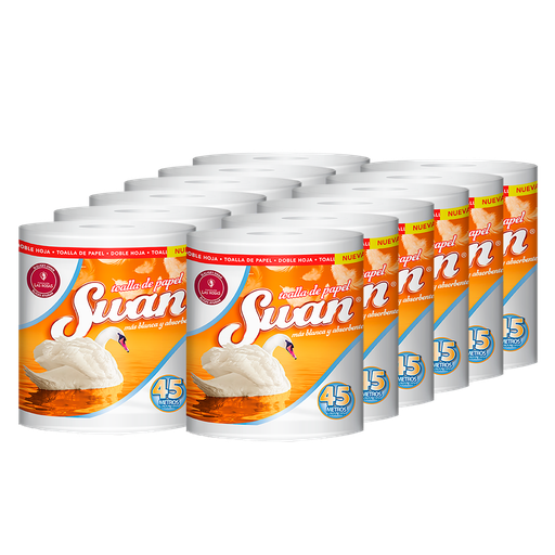 [TDP0155] Toalla de Papel Swan 45 mts DH x Manga (12 Rollos)