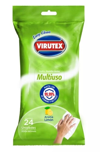 [TDV0346] Toallas Desinfectantes Virutex 24 Unidades